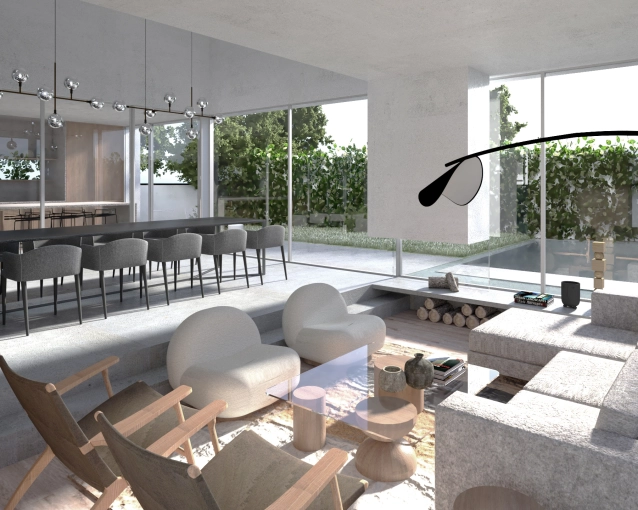 Maison individuelle, Exterieur, Architecture d’intérieur, Construction neuve, Villa, Vintage, Contemporain, Minimaliste