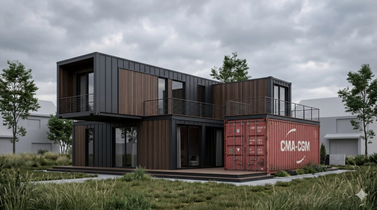 Maison individuelle, Construction neuve, Maison container, Plan, Permis de construire, Suivi de chantier
