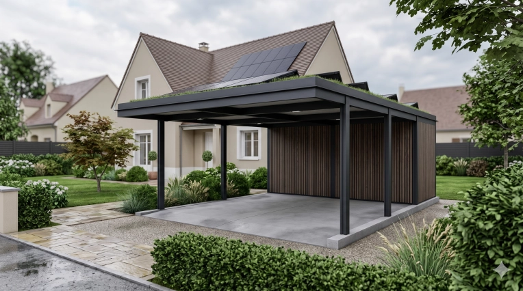 Maison individuelle, Construction neuve, Carport, Plan, Conseil, Déclaration de travaux