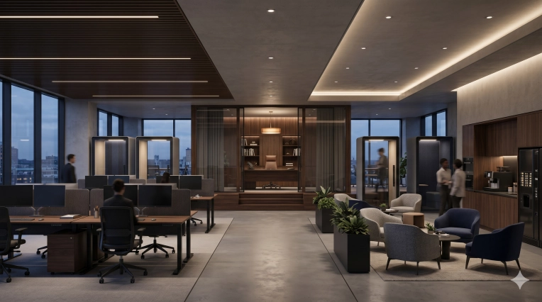 Transformation, Mise aux normes, Bâtiment professionnel, Bureau, Rénovation, Architecture d’intérieur, Étude de faisabilité, Réhabilitation, Plan, Suivi de chantier, Conseil