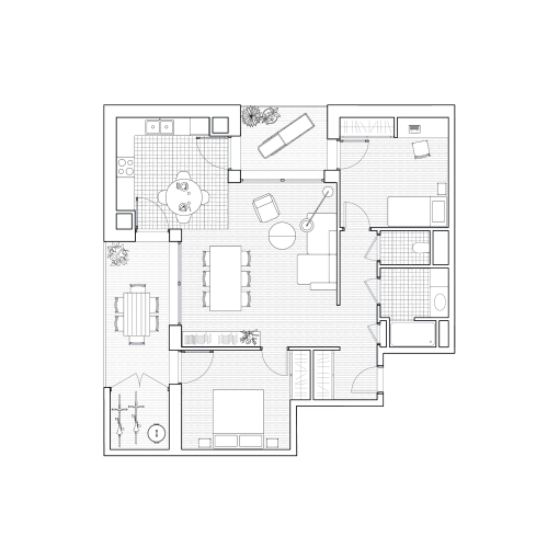 Appartement, Résidentiel collectif, Architecture d’intérieur, Construction neuve, Contemporain, Minimaliste