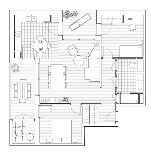 Apartment, Interior Architecture & Design, New Build, contemporary, Modern, Minimalist