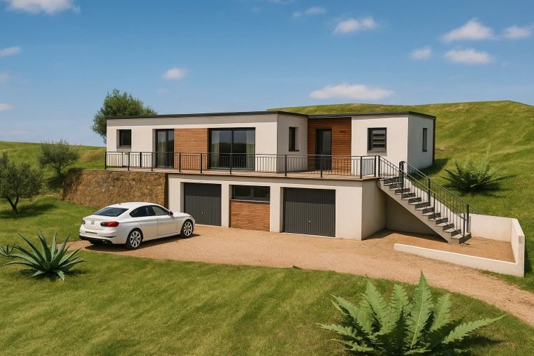 Maison individuelle, Construction neuve, Contemporain