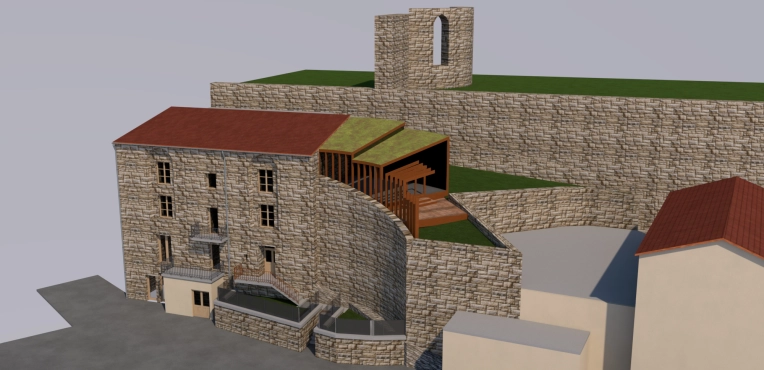 Patrimoine, Terrasse, Maison de ville, Extension, Contemporain, Historique