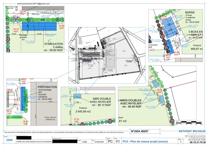 Transformation, Bâtiment professionnel, Bâtiment agricole, Construction neuve, Plan, Permis de construire