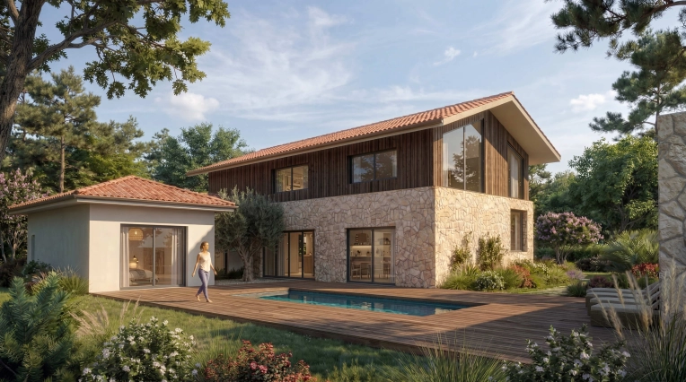 Maison individuelle, Construction neuve, Contemporain