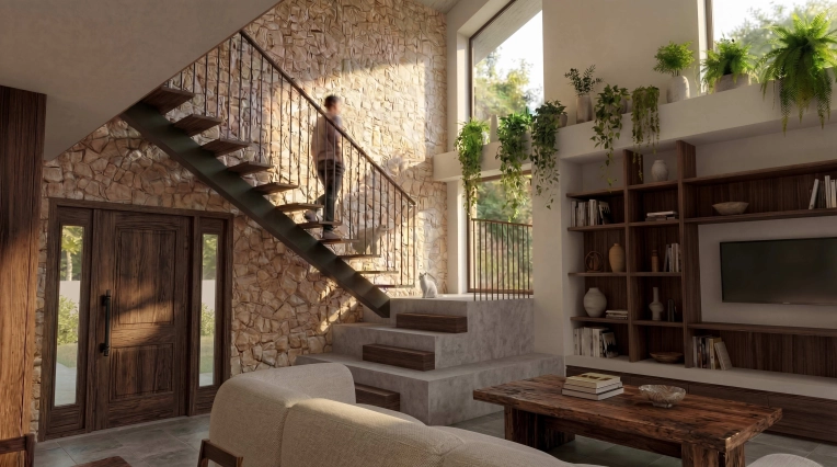 Maison individuelle, Architecture d’intérieur, Contemporain