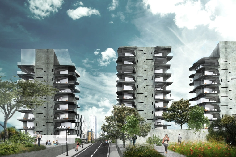 Multi-unit Residential, New Build, Futuristic