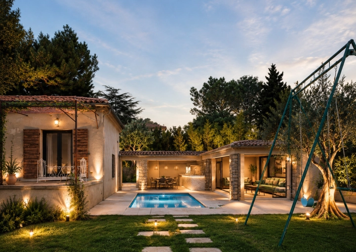 Jardin, Terrasse, Maison individuelle, Piscine, Extension, Plan, Permis de construire