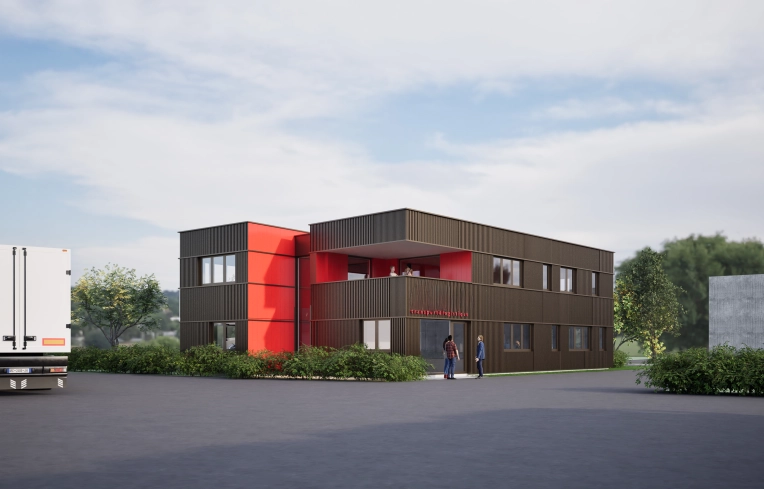 Bâtiment professionnel, Bureau, Construction neuve, Plan