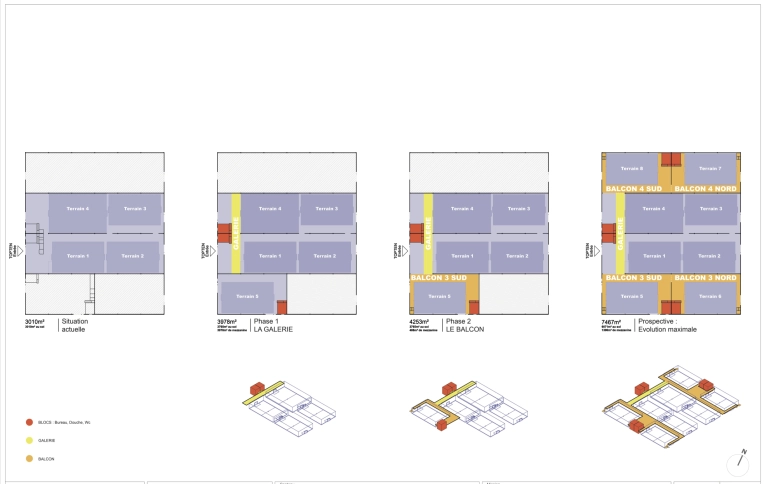Bâtiment professionnel, Hangar, Réhabilitation, Plan