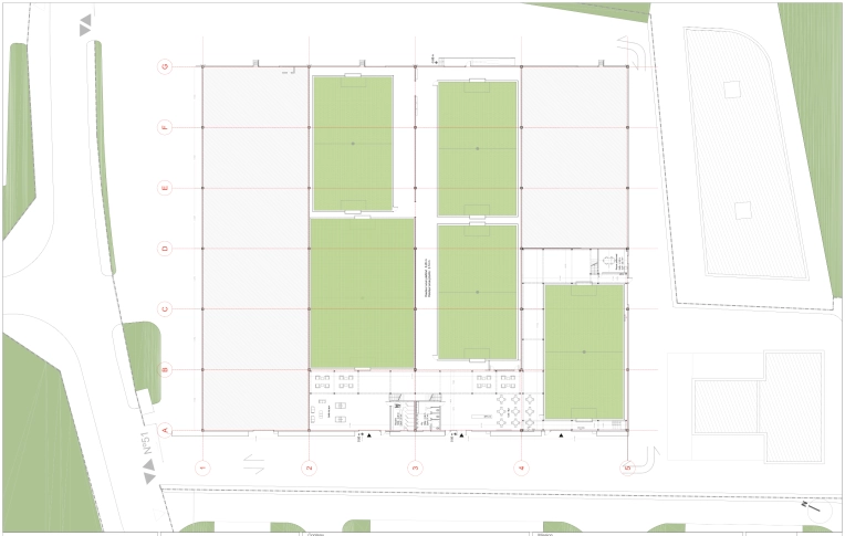 Bâtiment professionnel, Hangar, Réhabilitation, Plan