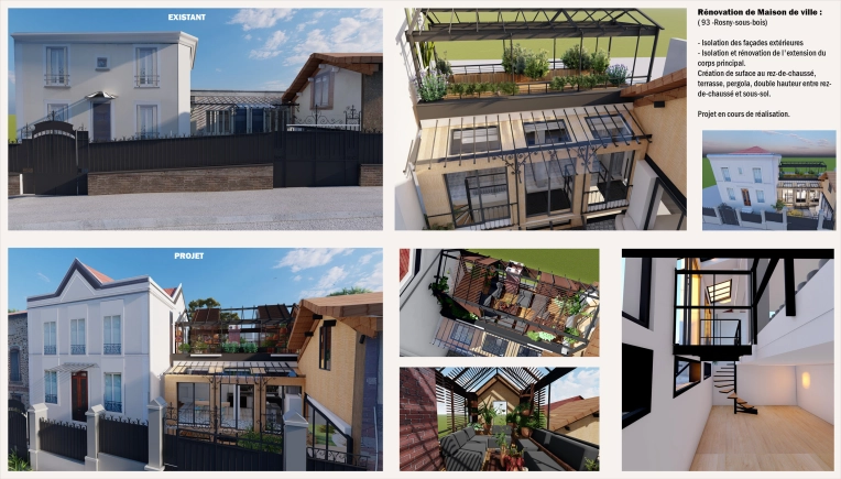 Transformation, Maison individuelle, Rénovation, Maison de ville, Extension, Rénovation énergétique, Permis de construire