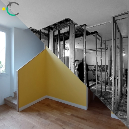 Maison individuelle, Rénovation, Maison de ville, Architecture d’intérieur, Rénovation énergétique, Plan, Suivi de chantier, Conseil, Diagnostic
