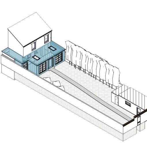 Maison individuelle, Extension, Plan, Permis de construire