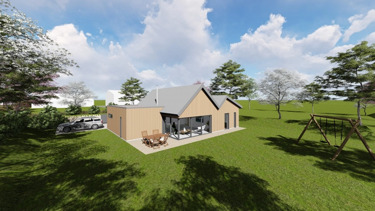 Maison individuelle, Maison passive / écologique, Chalet / Maison en bois, Construction neuve, Plan, Permis de construire