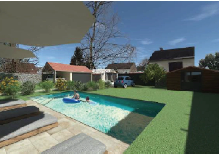 Maison individuelle, Maison de campagne, Construction neuve, Plan, Permis de construire