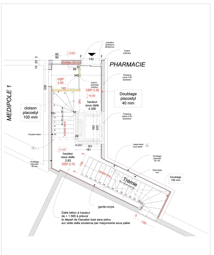 Mise aux normes, Bâtiment professionnel, Extension, Plan, Permis de construire
