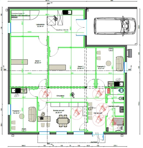 Assistance à la maitrise d'ouvrage, Bâtiment accueillant du public (ERP), Architecture d’intérieur, Construction neuve, Étude de faisabilité, Plan, Permis de construire, Suivi de chantier, Conseil, Visite conseil avant achat