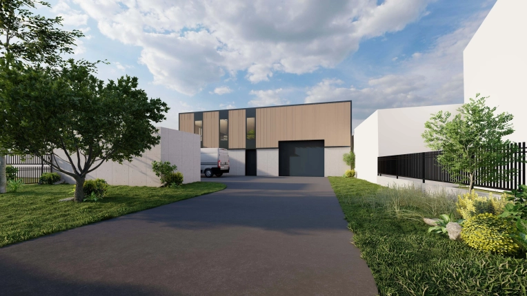 Bâtiment professionnel, Construction neuve, Plan, Permis de construire