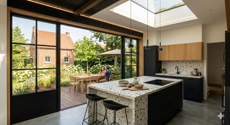 Jardin, Maison individuelle, Maison passive / écologique, Rénovation, Architecture d’intérieur, Extension, Étude de faisabilité, Réhabilitation, Plan, Permis de construire, Suivi de chantier, Conseil, Déclaration de travaux