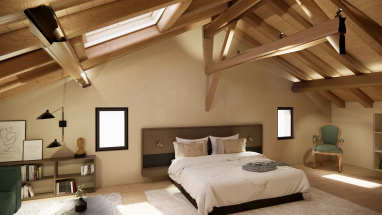 Appartement, Architecture d’intérieur, Aménagement combles, Plan