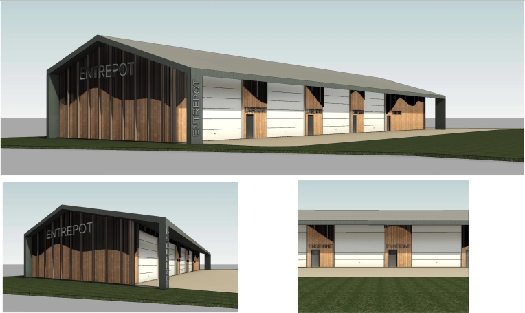 Bâtiment professionnel, Construction neuve, Plan, Permis de construire