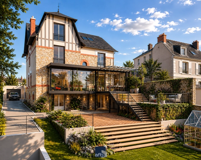 Transformation, Terrasse, Maison individuelle, Rénovation, Maison de ville, Extension, Réhabilitation, Plan, Permis de construire, Déclaration de travaux