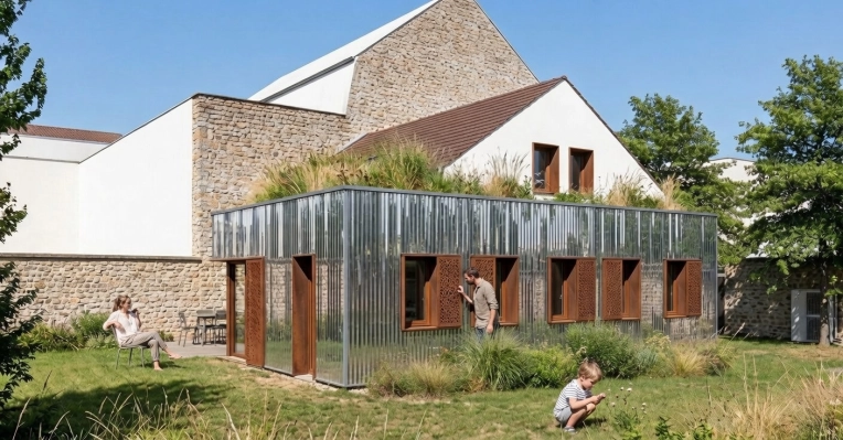 Maison individuelle, Maison de ville, Construction neuve, Plan, Permis de construire