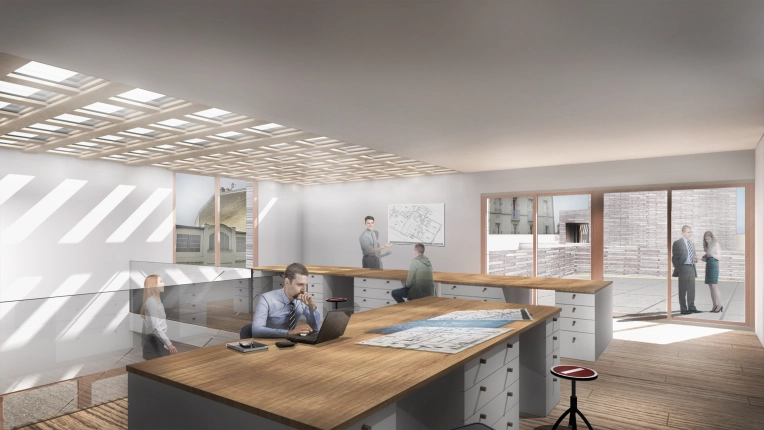 Terrasse, Bâtiment professionnel, Bureau, Architecture d’intérieur, Construction neuve, Étude de faisabilité, Plan, Conseil