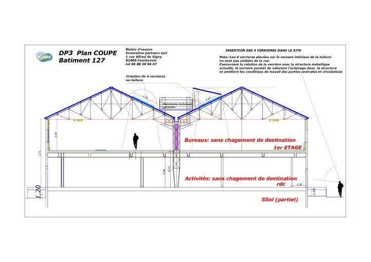 Bureau, Bâtiment industriel, Rénovation, Permis de construire