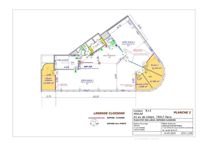 Bureau, Rénovation, Plan