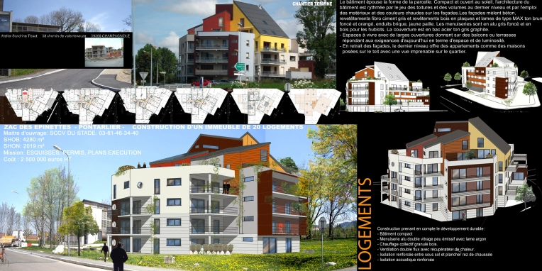 Résidentiel collectif, Construction neuve, Plan, Permis de construire, Déclaration de travaux