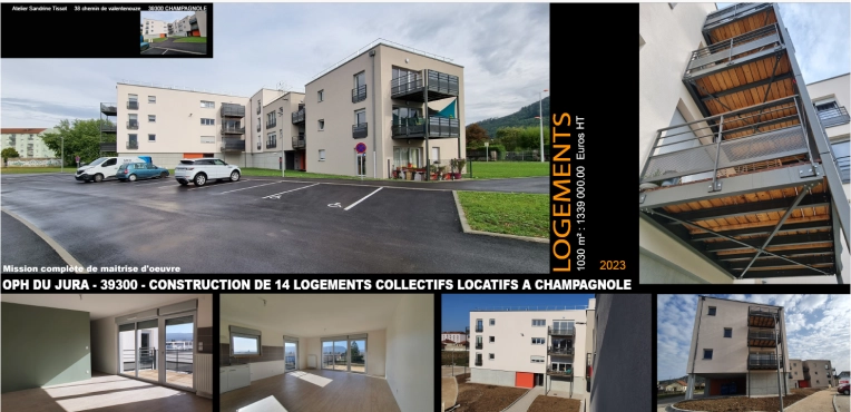 Résidentiel collectif, Construction neuve, Plan, Permis de construire, Suivi de chantier, Conseil, Déclaration de travaux