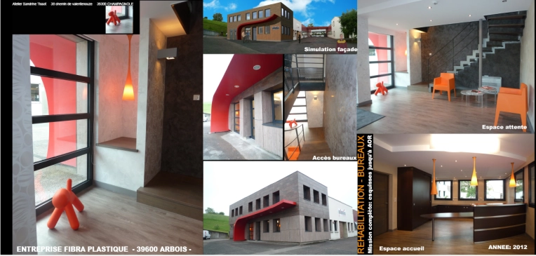 Bâtiment professionnel, Bureau, Bâtiment industriel, Rénovation, Architecture d’intérieur, Réhabilitation, Rénovation énergétique, Plan, Permis de construire, Suivi de chantier, Déclaration de travaux