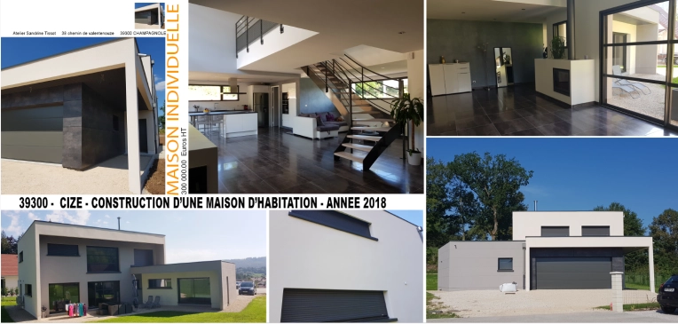 Maison individuelle, Maison de ville, Maison de campagne, Construction neuve, Plan, Permis de construire, Suivi de chantier, Conseil, Déclaration de travaux
