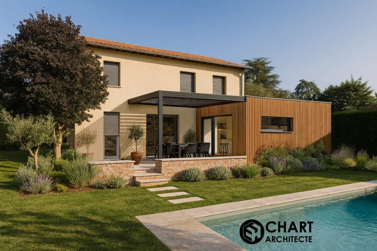 Transformation, Maison individuelle, Maison passive / écologique, Extension, Rénovation énergétique, Villa, Permis de construire, Suivi de chantier