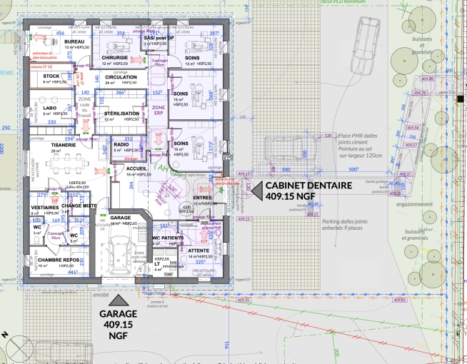 Assistance à la maitrise d'ouvrage, Bâtiment professionnel, Bureau, Construction neuve, Plan, Permis de construire