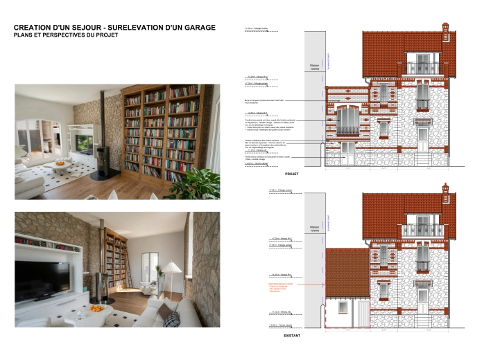 Surélévation, Maison individuelle, Maison de ville, Extension, Rénovation énergétique, Plan, Permis de construire