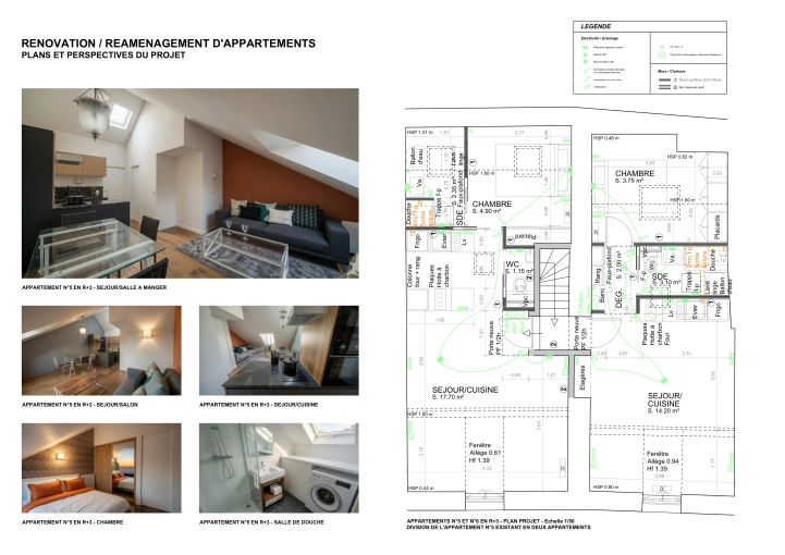 Appartement, Rénovation, Architecture d’intérieur, Plan, Permis de construire