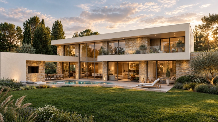 Single-Family Homes, Pools, New Build, Villa, Pool house, Design / Plans, Planning permission application