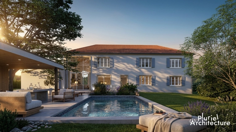 Conversion, Single-Family Homes, Pools, Farmhouse, Pool house, Garage, Design / Plans, Planning permission application