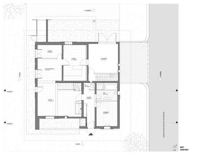 Maison individuelle, Rénovation, Plan