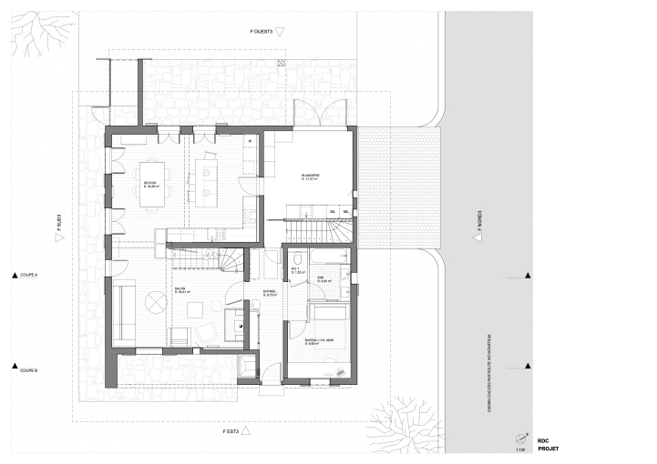 Maison individuelle, Rénovation, Plan