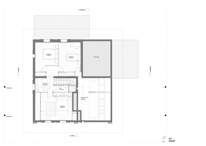 Maison individuelle, Rénovation, Plan