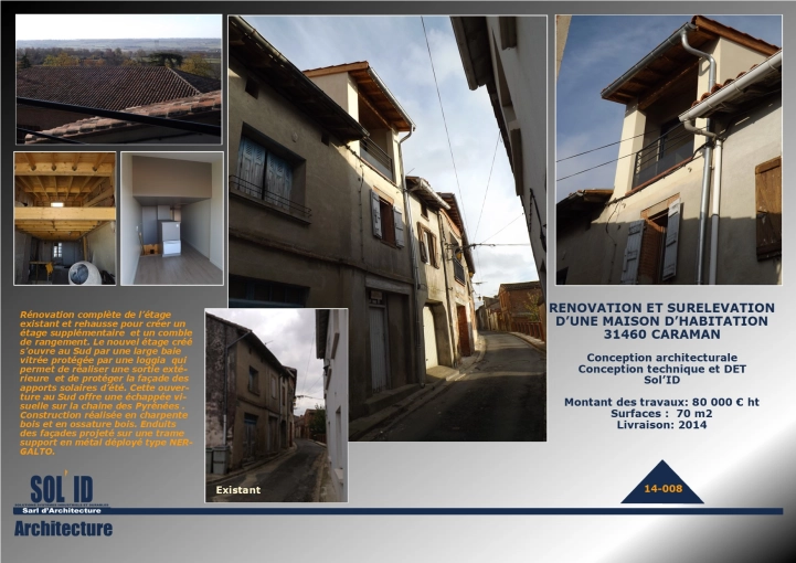 Transformation, Surélévation, Maison individuelle, Rénovation, Maison de ville, Plan, Permis de construire, Suivi de chantier