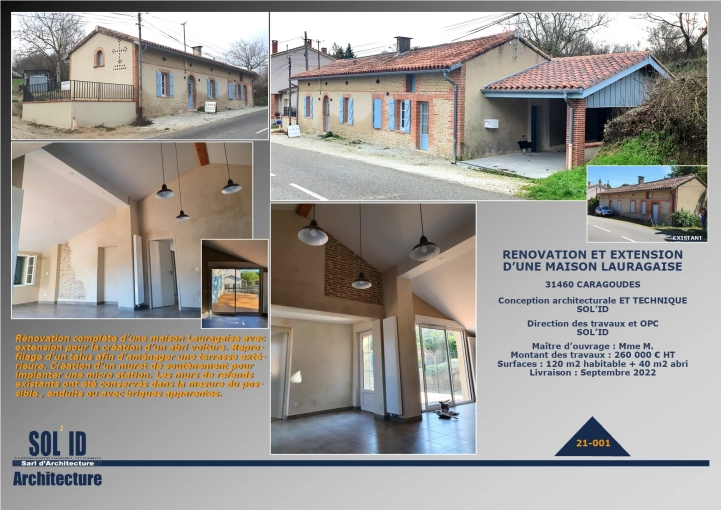 Transformation, Maison individuelle, Rénovation, Maison de campagne, Plan, Permis de construire, Suivi de chantier