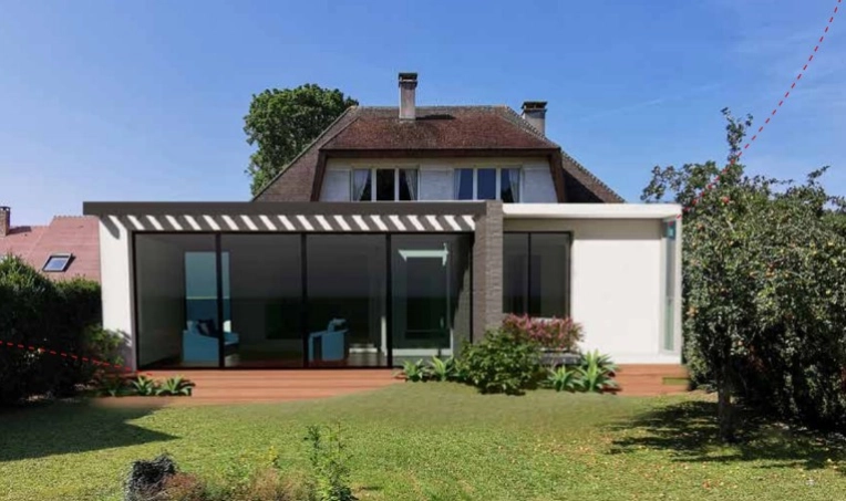 Maison individuelle, Extension, Plan, Permis de construire