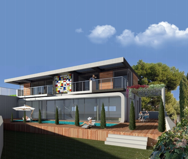 Jardin, Maison individuelle, Maison connectée (domotique), Piscine, Architecture d’intérieur, Construction neuve, Villa, Plan, Permis de construire, Conseil