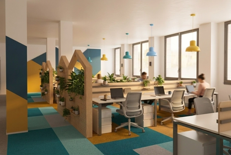 Bâtiment professionnel, Bureau, Rénovation, Architecture d’intérieur, Plan, Suivi de chantier, Conseil
